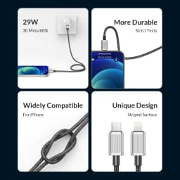 Thumbnail Cáp sạc Lightning ORICO USB A sang Lightning PD60W Sạc cho iPhone 14 pro iPhone 7 8 iPhone X (GQZ12) 2