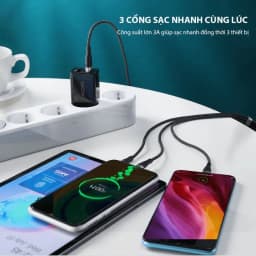 Thumbnail Cáp Sạc Nhanh Đa Năng 3 Trong 1 ROBOT RYT120 Chất Liệu Dây Bện Dù Chiều Dài 1.2m Hàng Chính Hãng 3