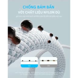 Thumbnail Cáp sạc nhanh Anker Zolo USB-C to USB-C công suất 240W 1M, Chất liệu nylon - A8060 2