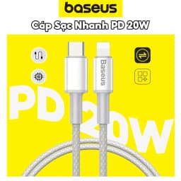 Thumbnail Cáp Sạc Nhanh Dây Bện Dù CHÍNH HÃNG Baseus TYPE C sang IP hỗ trợ sạc nhanh PD 20W 1