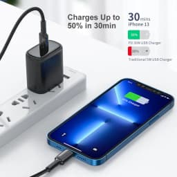 Thumbnail Cáp sạc nhanh 
KUULAA cổng USB c sang lightning thích hợp cho Iphone 12 mini pro max 11 8 7 PD 20w 30w 2