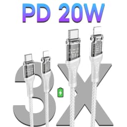 Thumbnail Cáp Sạc Nhanh PD20W Hoco Đầu Cắm Trong Suốt, Truyền Tải Dữ Liệu Dùng Cho IP 7-14 -plus-pro-promax 2