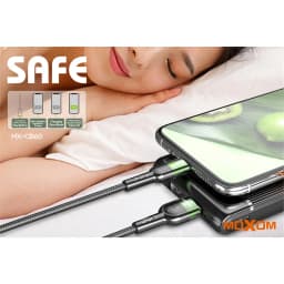 Thumbnail Cáp sạc nhanh QC 3.0 tự ngắt Type-C/Micro MOXOM CB60 2.4A bện nylon cao cấp dài 1m 4