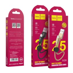 Thumbnail Cáp Sạc Nhanh Siêu Ngắn 25cm Hoco Chuẩn USB to L, Micro ,Type-C, Gọn Gàng Dùng Cho Sạc Dự Phòng 1