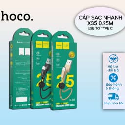 Thumbnail Cáp Sạc Nhanh Siêu Ngắn 25cm CHÍNH HÃNG Hoco Chuẩn USB to TYPE C Gọn Gàng Dùng Cho Sạc Dự Phòng 1