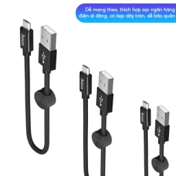 Thumbnail Cáp Sạc Nhanh Siêu Ngắn 25cm CHÍNH HÃNG Hoco Chuẩn USB to MICRO Gọn Gàng Dùng Cho Sạc Dự Phòng 2