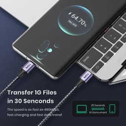 Thumbnail Cáp sạc nhanh TOPK AC10 PD 60W 100W PD Type C sang Type C 480Mbps cho Samsung Huawei 2