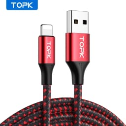 Thumbnail Cáp sạc nhanh TOPK AN10 8 chân qc3.0 0.25m 0.5m 1m 2m chất lượng cao cho điện thoại 1