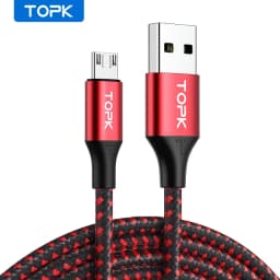 Thumbnail Cáp sạc nhanh TOPK AN10 QC3.0 dây nylon bện vỏ kim loại đầu cắm Micro USB chất lượng cao 1