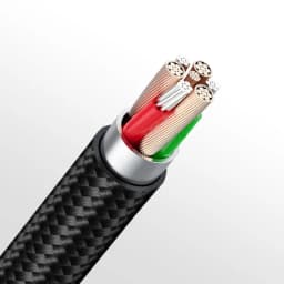 Thumbnail Cáp Sạc nhanh Trusmi 100W 2 IN 1 A+C to C+L Braided Cable Black 1M 1