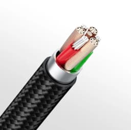 Thumbnail Cáp Sạc nhanh Trusmi 66W 3 in 1 C TO C/L/M 66W Braided Cable Black 1.2M 1