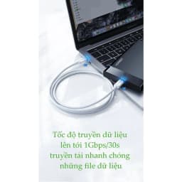 Thumbnail Cáp sạc nhanh Type C UGREEN US264 | Sạc nhanh dòng 3A |Vỏ bện nylo|Đầu hợp kim tản nhiệt tốt | Bảo hành 18 tháng 1 đổi1 2