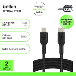 Thumbnail Cáp sạc nhanh USB Type C to C BOOST↑CHARGE™ Belkin vỏ dù, 1 mét, 60W (tương thích iPhone 15) 1