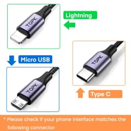 Thumbnail Cáp Sạc Nhanh USB Type C TOPK AN10 3A QC3.0 Dài 1M 1