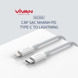 Thumbnail Cáp Sạc Nhanh VIVAN KCL100S Type-C to Lighting 100cm Chuẩn Sạc Nhanh PD 20W Dây Chống Gãy Hàng Chính Hãng 1