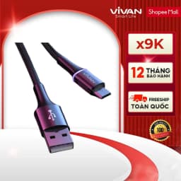 Thumbnail Cáp Sạc Nhanh VIVAN nguồn 2.4A Đèn LED Đổi Màu Thông Minh Thiết Kế Chống Đứt Gãy - Hàng Chính Hãng 1