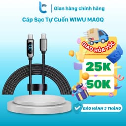 Thumbnail Cáp Sạc Tự Cuộn WIWU MagQ Wi-C041 C-C 100W C-L 30W Chống Rối Màn Hình Hiển Thị Số W 1
