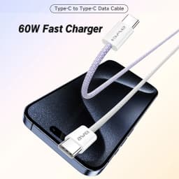 Thumbnail Cáp sạc type c Awei sạc nhanh 60W C to C Dây bện nylon 1M An Toàn Ổn Định cho điện thoại 4