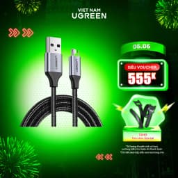Thumbnail Cáp sạc USB 2.0 A sang Micro Ugreen US290 | Sạc nhanh | Vỏ sợi siêu bền | Bảo Hành 1 đổi 1 18 tháng | 60144 60145 60146 1