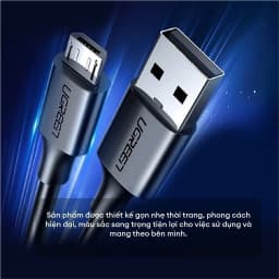 Thumbnail Cáp sạc USB 2.0 A sang Micro Ugreen US289 | Sạc nhanh | Tốc độ truyền 480Mbps | Bảo Hành 1 đổi 1 18 Tháng | 60134 60135 4