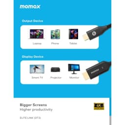 Thumbnail Cáp trình chiếu Momax ELITE LINK 4K USB-C to HDMI Cable (2M) 1