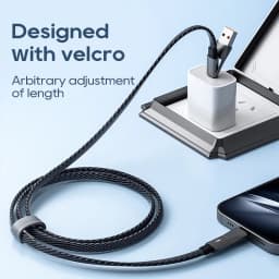 Thumbnail Cáp USB C KUULAA Cáp USB-C 4 trong 1 Cáp sạc USB-C 60W có móc và vòng buộc và quản lý cáp Cáp PD loại C thích hợp để sạc nhanh iPhone Androi 3