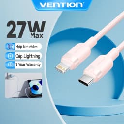 Thumbnail Cáp Vention USB C Cho iPhone 14 13 12 11 Pro Max Xs 8 Plus iPad Macbook Dây 27W PD Sạc Nhanh Loại C Để Chiếu Sáng Dây Dữ Liệu 1