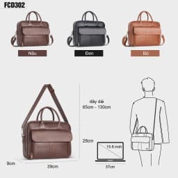 Thumbnail Cặp xách da công sở văn phòng Fadoda FCD302 2