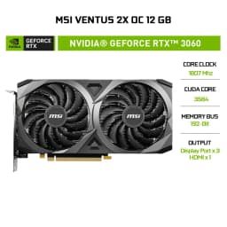 Thumbnail Card màn hình MSI GeForce RTX 3060 Ventus 2X OC 12G – hiệu năng game đỉnh cao & tản nhiệt tối ưu 1
