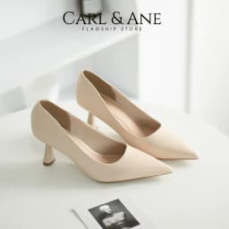 Thumbnail Carl & Ane - Giày cao gót bít mũi thời trang công sở gót nhọn cao 7cm màu đen - CP014 4