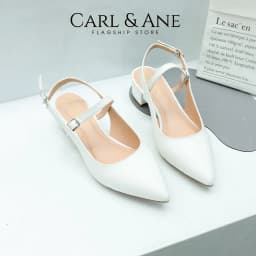 Thumbnail Carl & Ane - Giày gót vuông mũi nhọn kiểu dáng thanh lịch cao 3,5cm màu đen - CL023 2