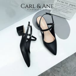 Thumbnail Carl & Ane - Giày gót vuông mũi nhọn kiểu dáng thanh lịch cao 3,5cm màu nude - CL023 2