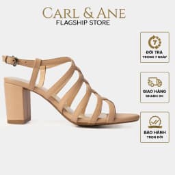 Thumbnail Carl & Ane - Sandal cao gót nữ kiểu dáng chiến binh thời trang màu kem _ CS001 1