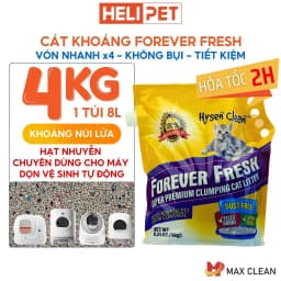 Thumbnail Cát Vệ Sinh Cao Cấp Cát Khoáng Max Clean Dùng Cho Khay Vệ Sinh, Máy Vệ Sinh Cho Mèo 4Kg Siêu Vón Không Bụi HeLiPet 1