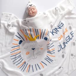 Thumbnail Chăn Lụa Cotton Mùa Hè IQ KAO Chăn Quấn, Chăn Ủ Mềm Mát Kháng KhuẩnThoáng Khí Size 110x110cm 1