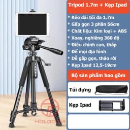 Thumbnail Chân Đỡ Ipad Tripod Điện Thoại 360 Độ Kiêm Tripod Máy Ảnh Dùng Để Livestream Chụp Ảnh Quay Video Cao 180cm-HOLOCOM 4