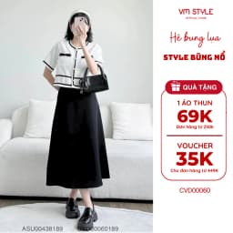 Thumbnail Chân váy chữ a dáng dài VM STYLE, chân váy dài xoè trơn basic đi học, đi chơi, đi làm - CVD00060 1