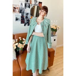 Thumbnail Chân Váy Dạ Tweed Nữ MY WAY Dags Xòe Kẻ Ô Cao Cấp 6MCX0218 3