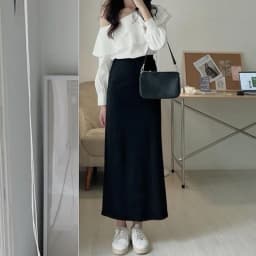 Thumbnail Chân váy dài dáng suông nữ lưng cao THOCA HOUSE chân váy midi tôn dáng, dễ phối 1
