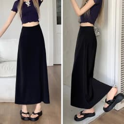 Thumbnail Chân váy dài dáng suông nữ lưng cao THOCA HOUSE chân váy midi tôn dáng, dễ phối 2