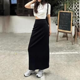 Thumbnail Chân váy dài dáng suông nữ lưng cao THOCA HOUSE chân váy midi tôn dáng, dễ phối 3