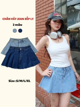 Thumbnail Chân váy jean xếp ly có lót quần TiQi Jeans V1-282 1
