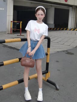 Thumbnail Chân váy jean xếp ly có lót quần TiQi Jeans V1-282 4