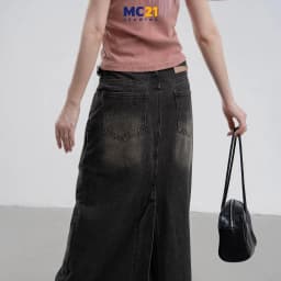 Thumbnail Chân váy jeans dáng dài cạp thấp chất xịn dày dặn không xù MC21.studios v4106 3