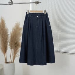 Thumbnail Chân váy jeans nữ mã 2322 dáng xòe lưng thun co giãn – chân váy denim công sở basic dễ phối đồ 4