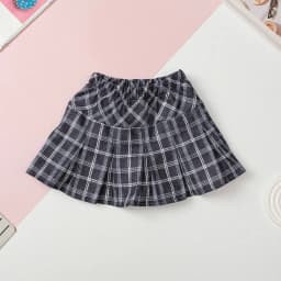 Thumbnail Chân váy kaki kẻ xếp ly bé gái kèm quần lót LITIBABY size 4 đến 14 tuổi 2