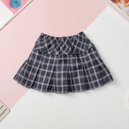 Thumbnail Chân váy kaki kẻ xếp ly bé gái kèm quần lót LITIBABY size 4 đến 14 tuổi 3