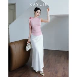 Thumbnail Chân váy KAYLIN dài basic chất vải lụa mềm mịn mát lạnh phong cách thanh lịch N2118 1