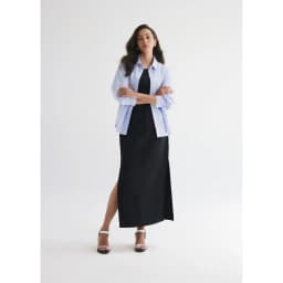Thumbnail Chân váy maxi MONO TALK dáng xuông xẻ tà hai bên poplin dày MOF23W-B10004TK 1