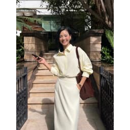 Thumbnail Chân váy midi cạp cao MONO TALK xẻ sau túi chéo 2 bên, chất liệu tuýt si MFOT25Y-B10005FT 4